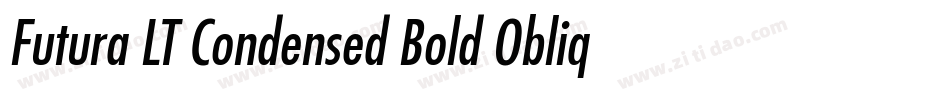 Futura LT Condensed Bold Oblique字体转换